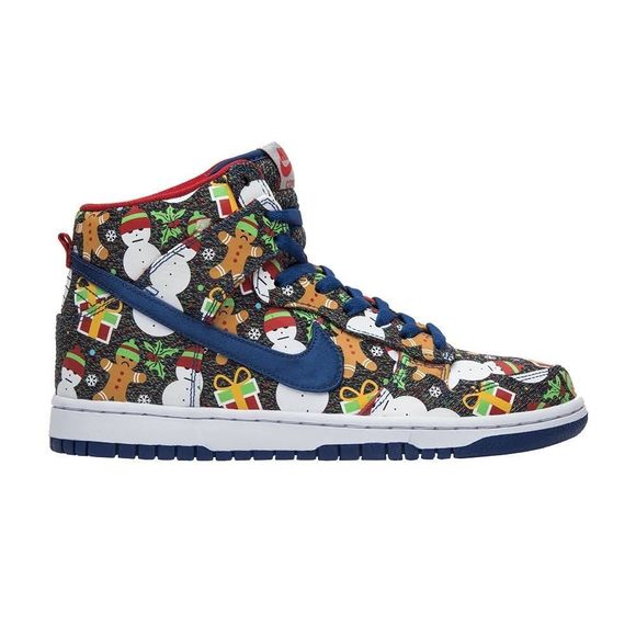 Nike SB Dunk High Concepts Ugly Christmas Sweater 2017 (GS) - Picture 1 of 3